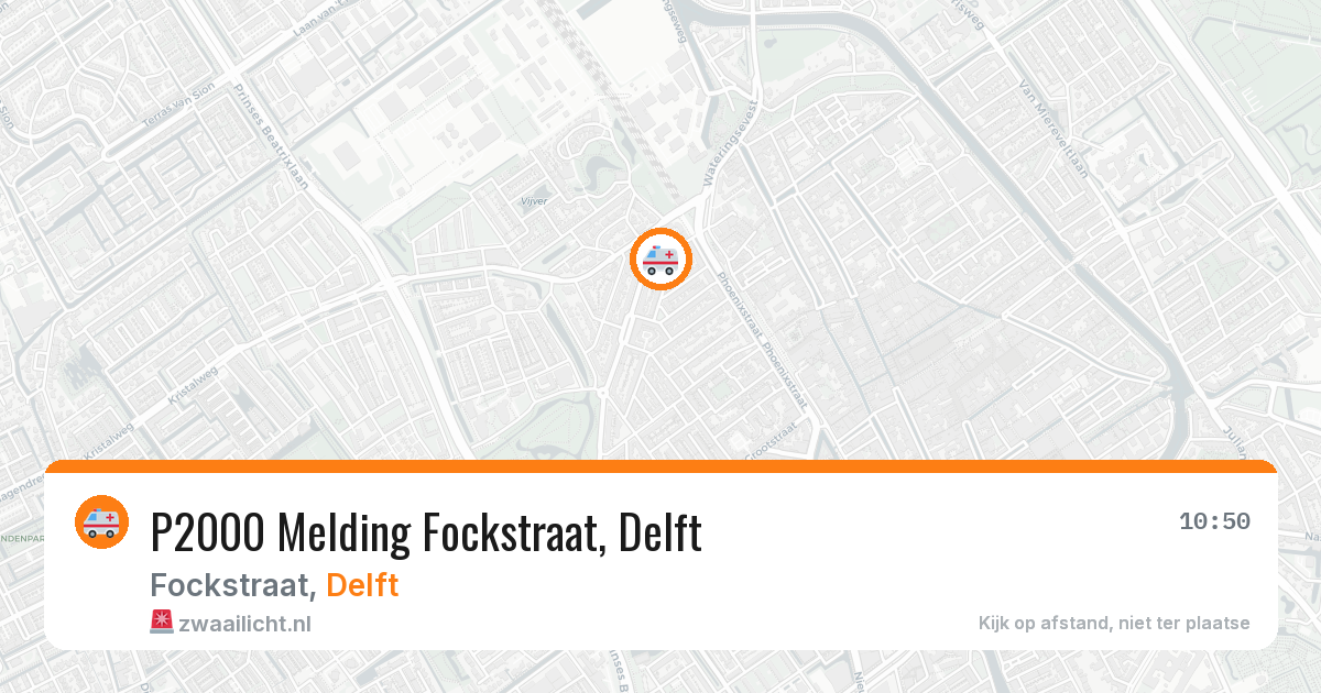 P2000 Melding Fockstraat, Delft — 27 feb 2026