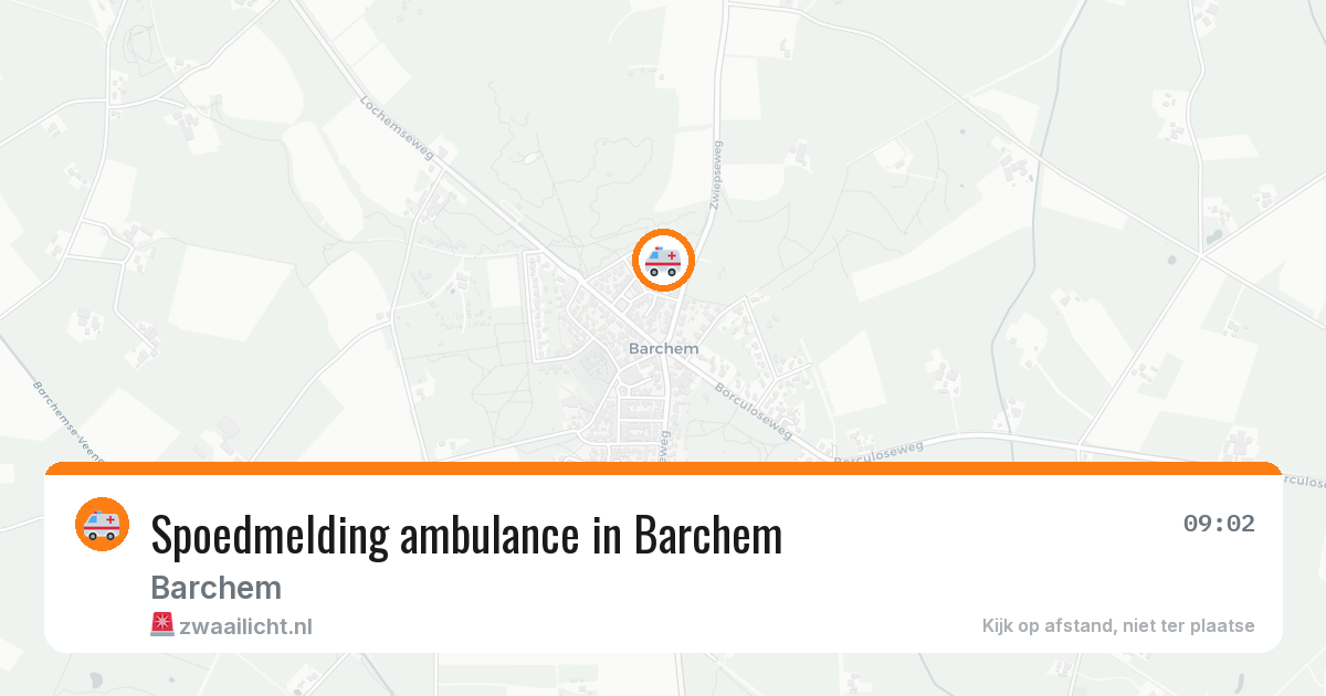 Spoedmelding ambulance in Barchem — 6 aug 2026