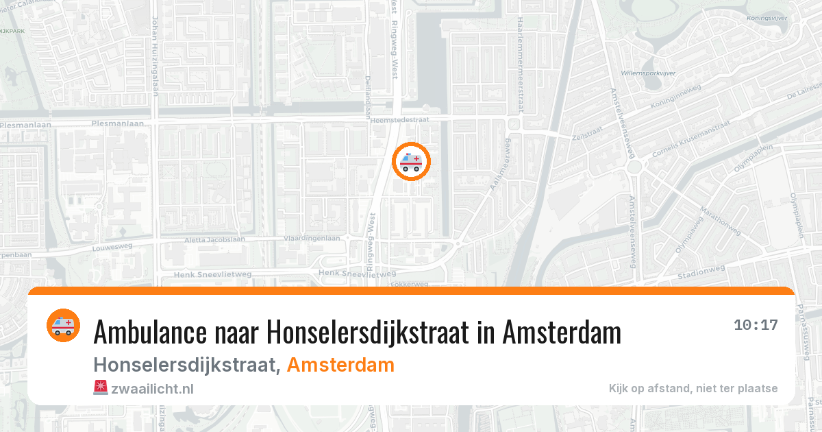 Ambulance naar Honselersdijkstraat in Amsterdam — 30 jun 2026