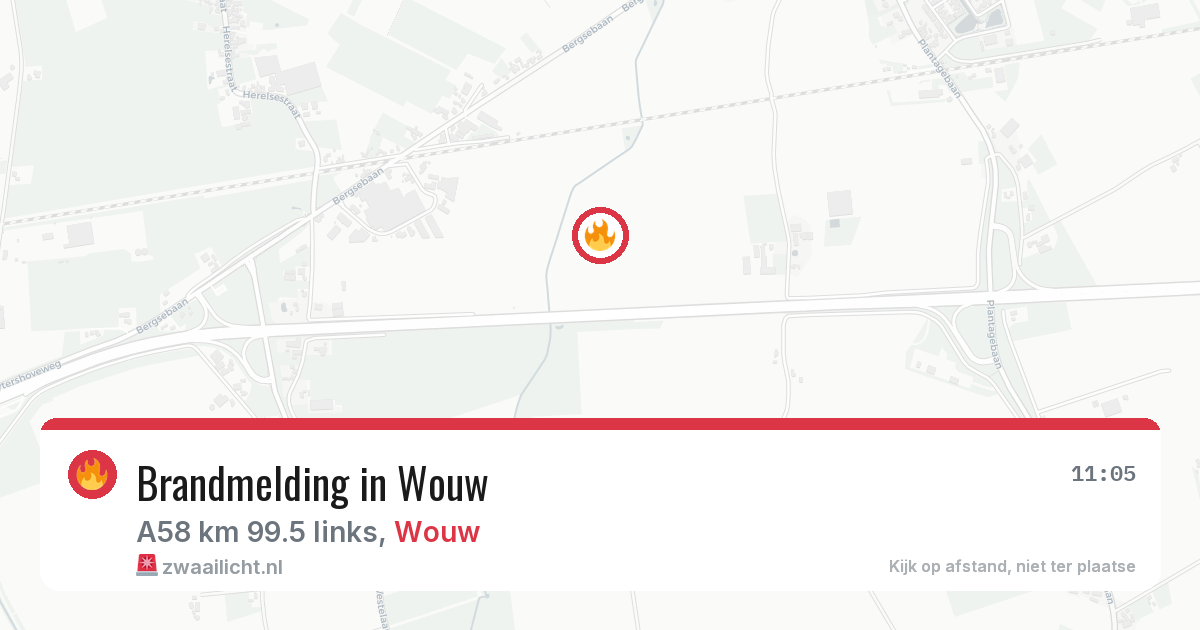 Brandmelding in Wouw — 12 aug 2026