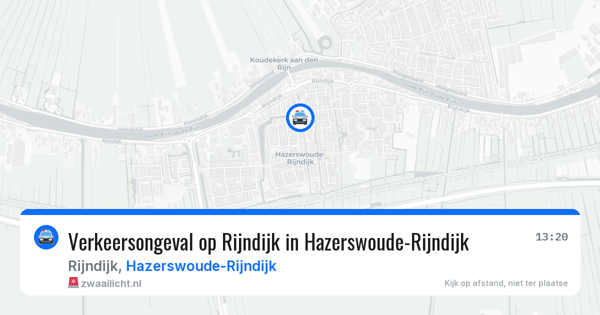 Verkeersongeval op Rijndijk in Hazerswoude-Rijndijk — 30 mei 2026