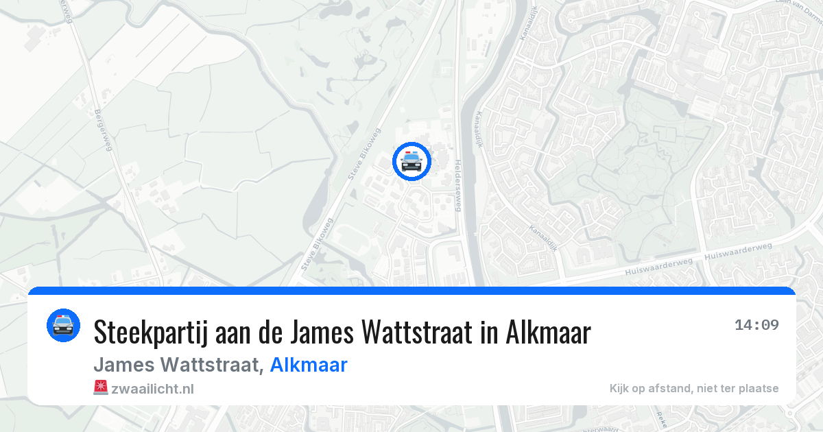Steekpartij aan de James Wattstraat in Alkmaar — 12 aug 2026