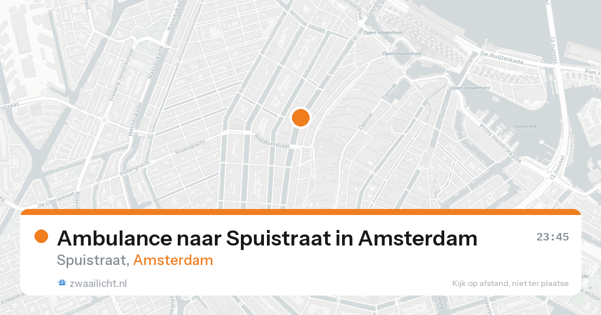 Ambulance naar Spuistraat in Amsterdam — 8 jun 2026