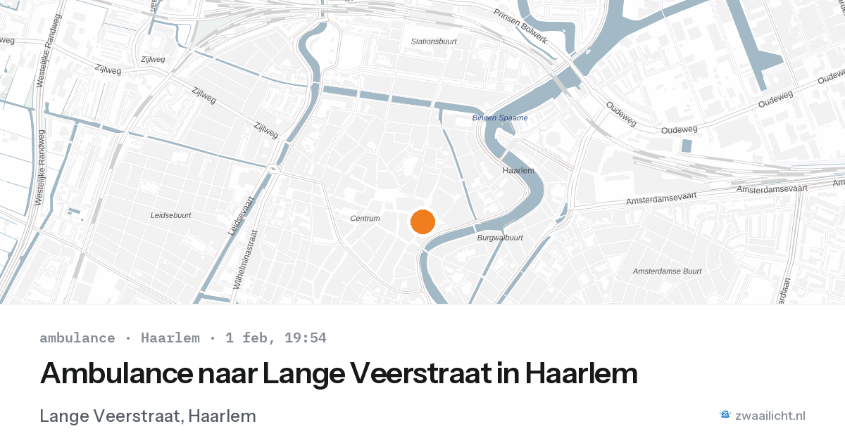Ambulance naar Lange Veerstraat in Haarlem — 1 feb 2026