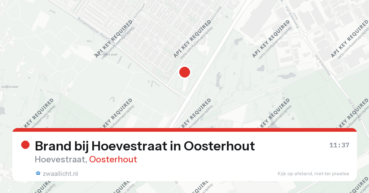 Brand bij Hoevestraat in Oosterhout — 7 jul 2026