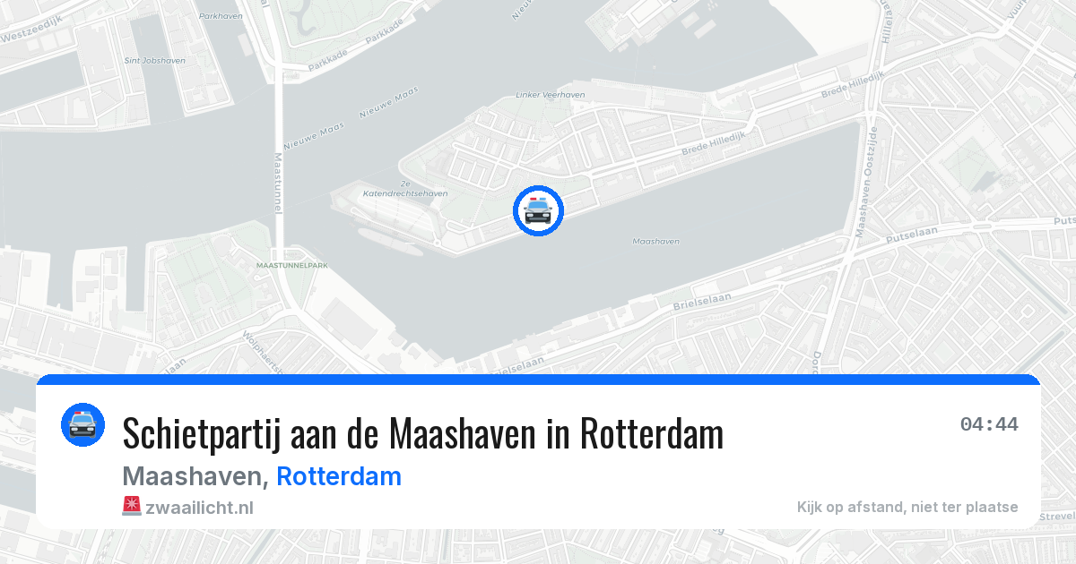 Schietpartij aan de Maashaven in Rotterdam — 22 mrt 2026