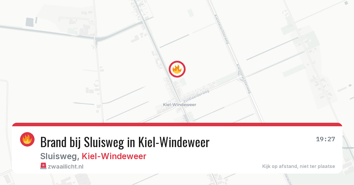 Brand bij Sluisweg in Kiel-Windeweer — 4 mrt 2026