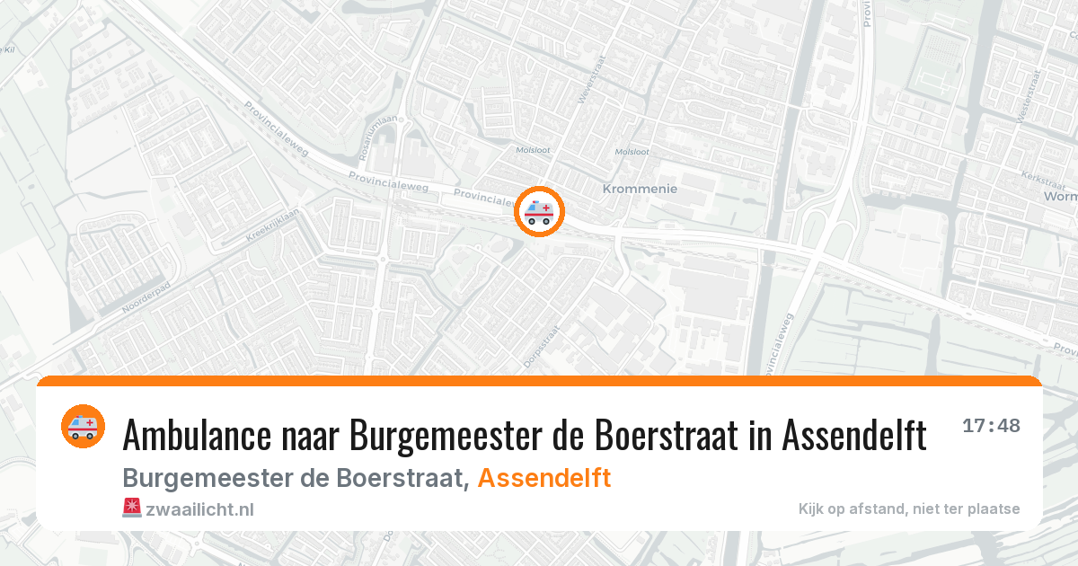 Ambulance naar Burgemeester de Boerstraat in Assendelft — 13 aug 2026