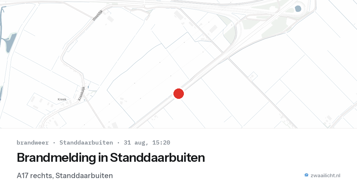 Brandmelding in Standdaarbuiten — 31 aug 2026