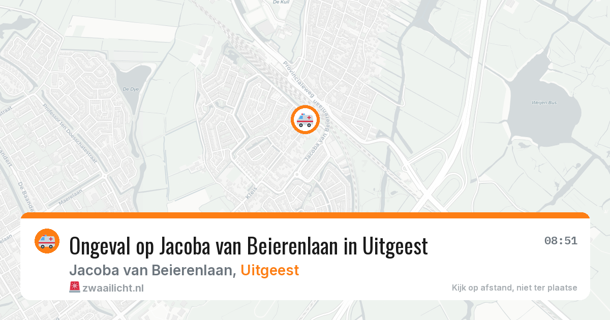 Ongeval op Jacoba van Beierenlaan in Uitgeest — 24 mrt 2026