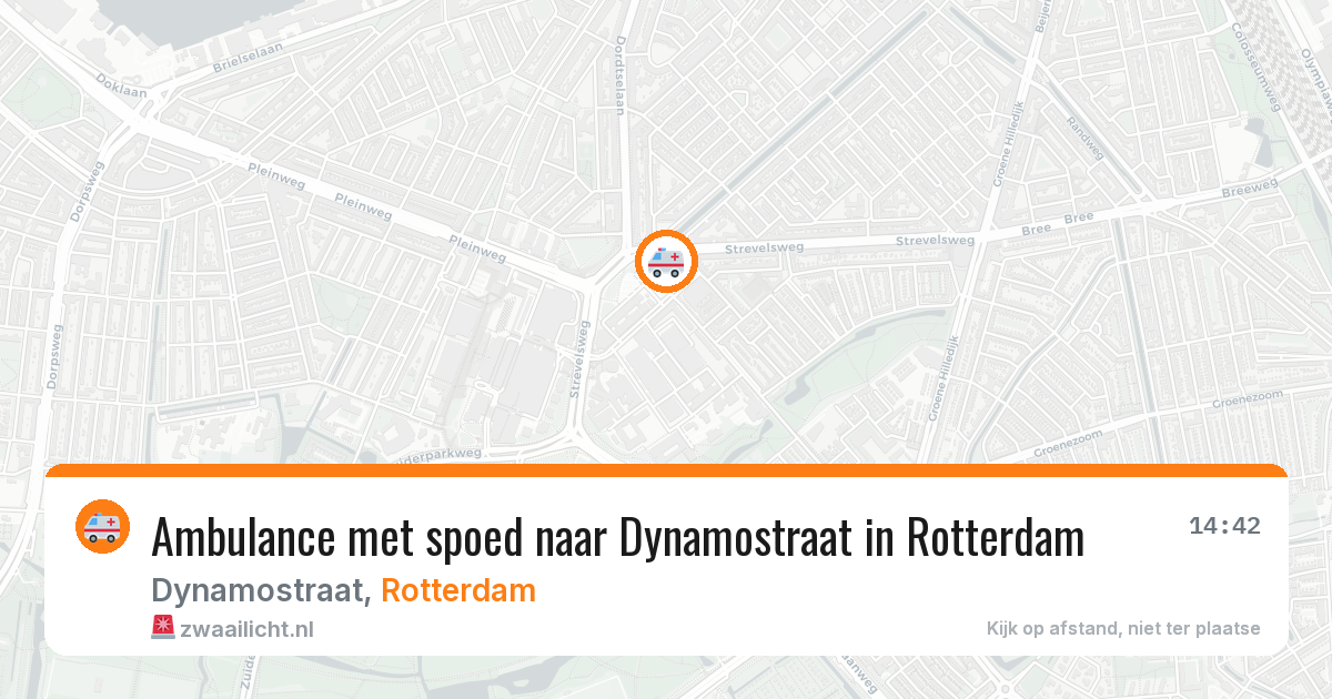 Ambulance met spoed naar Dynamostraat in Rotterdam — 7 jul 2026