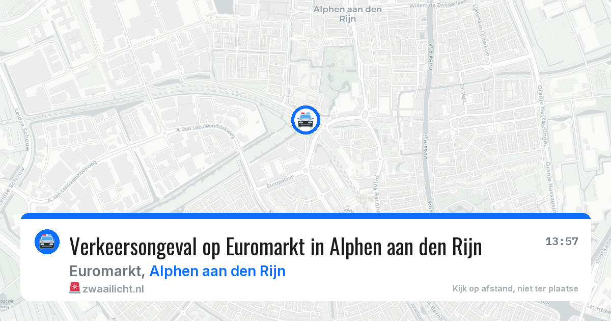 Verkeersongeval op Euromarkt in Alphen aan den Rijn — 26 jan 2026