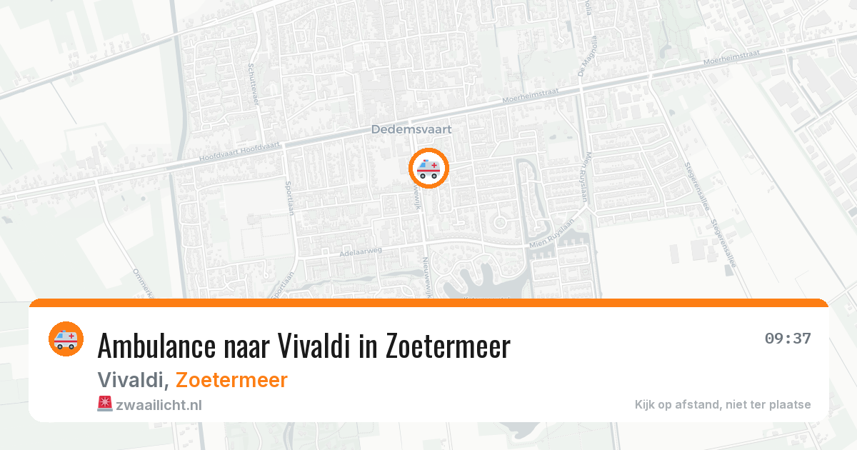 Ambulance naar Vivaldi in Zoetermeer — 13 aug 2026
