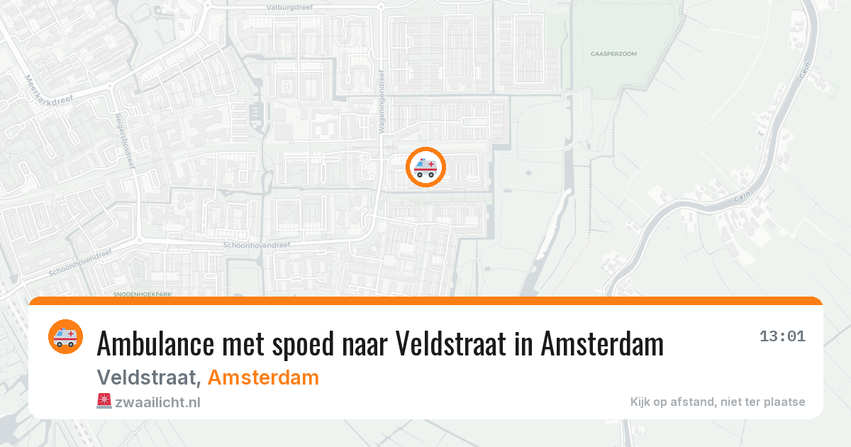 Ambulance met spoed naar Veldstraat in Amsterdam — 29 jan 2026