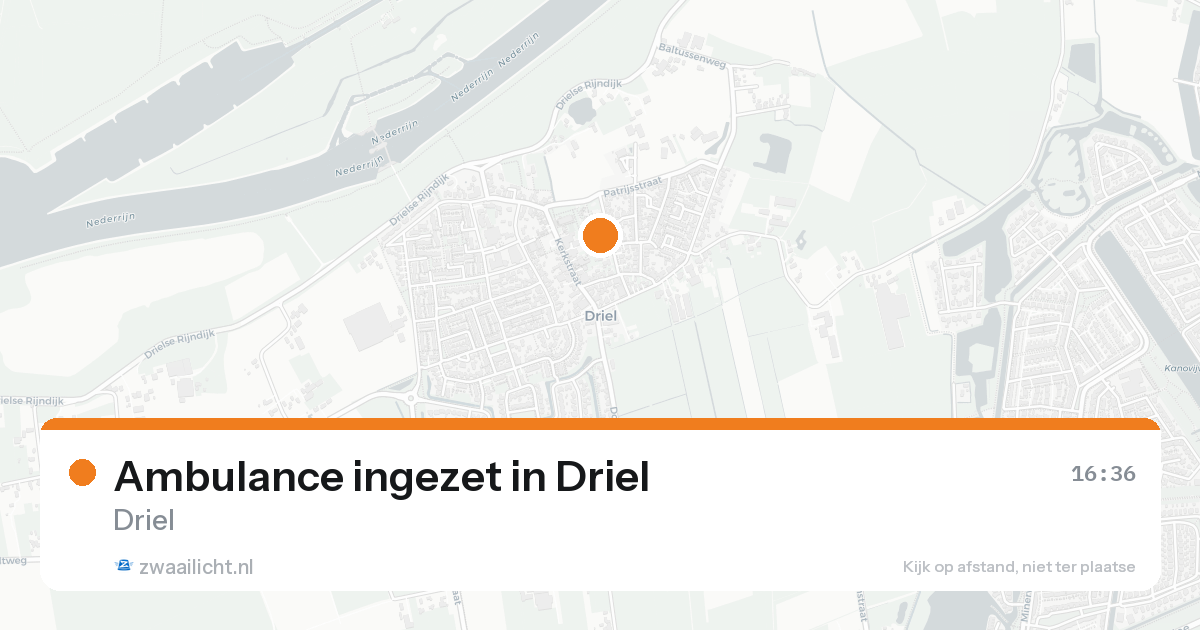 Ambulance ingezet in Driel — 31 jan 2026