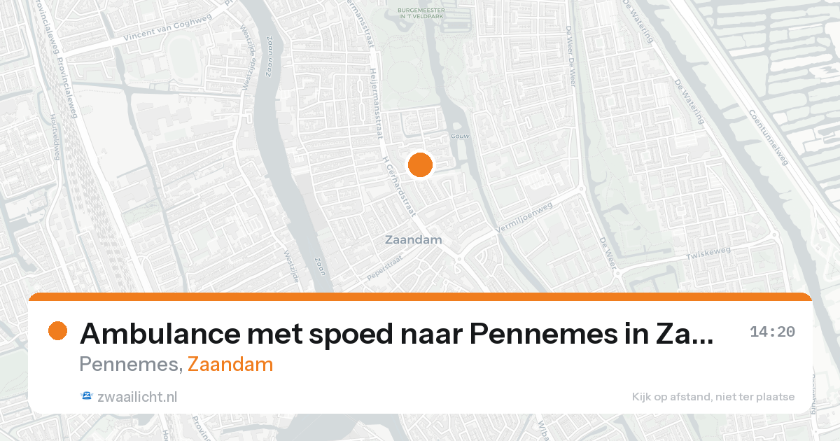 Ambulance met spoed naar Pennemes in Zaandam — 20 mei 2026