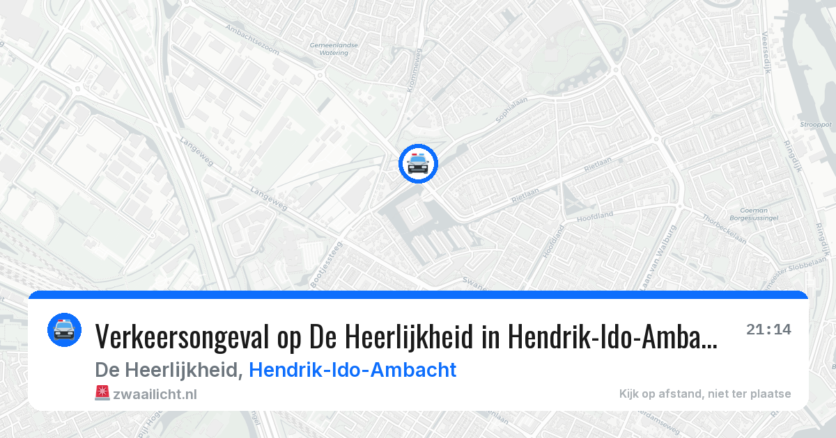 Verkeersongeval op De Heerlijkheid in Hendrik-Ido-Ambacht — 30 mei 2026