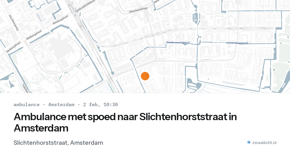 Ambulance met spoed naar Slichtenhorststraat in Amsterdam — 2 feb 2026