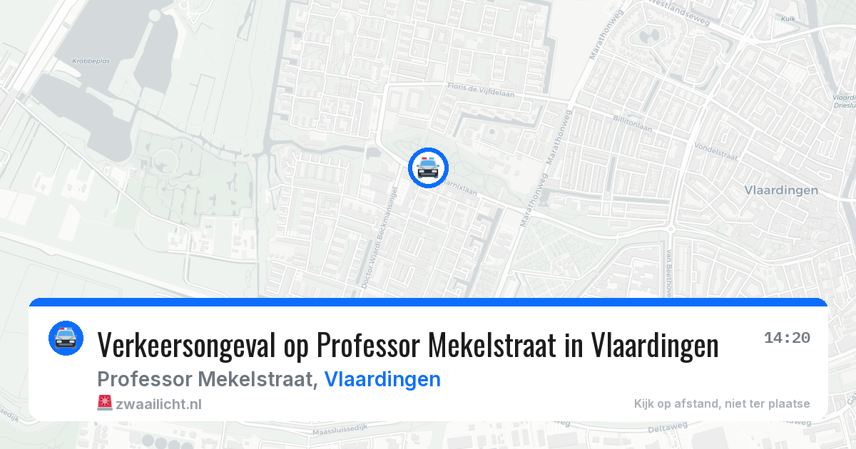 Verkeersongeval op Professor Mekelstraat in Vlaardingen — 4 mei 2026