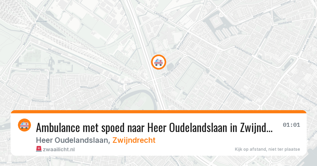 Ambulance met spoed naar Heer Oudelandslaan in Zwijndrecht — 20 jun 2026