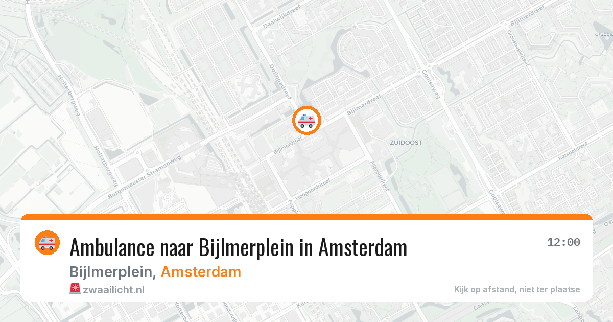 Ambulance naar Bijlmerplein in Amsterdam — 16 mrt 2026