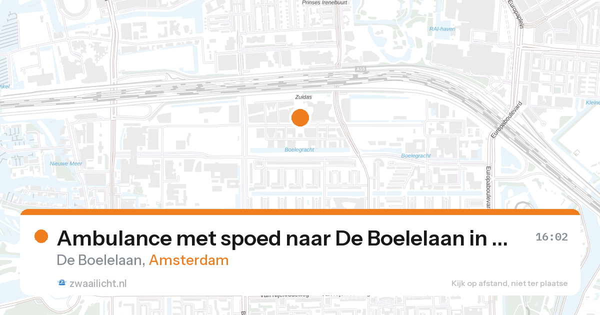 Ambulance met spoed naar De Boelelaan in Amsterdam — 28 aug 2026