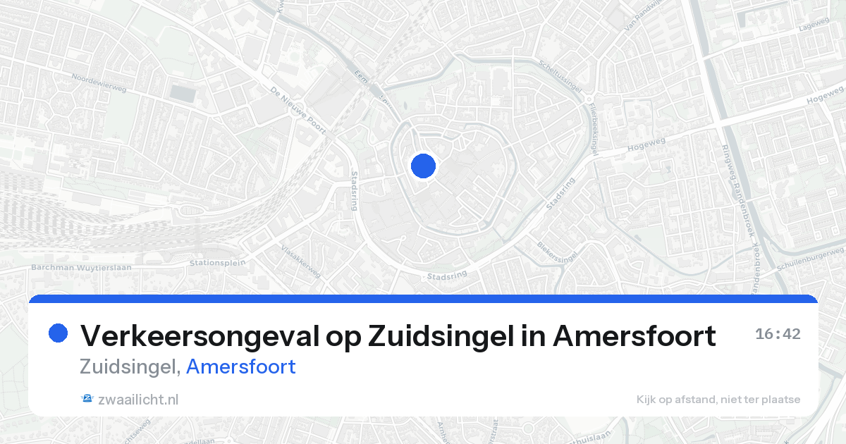 Verkeersongeval op Zuidsingel in Amersfoort — 22 mrt 2026