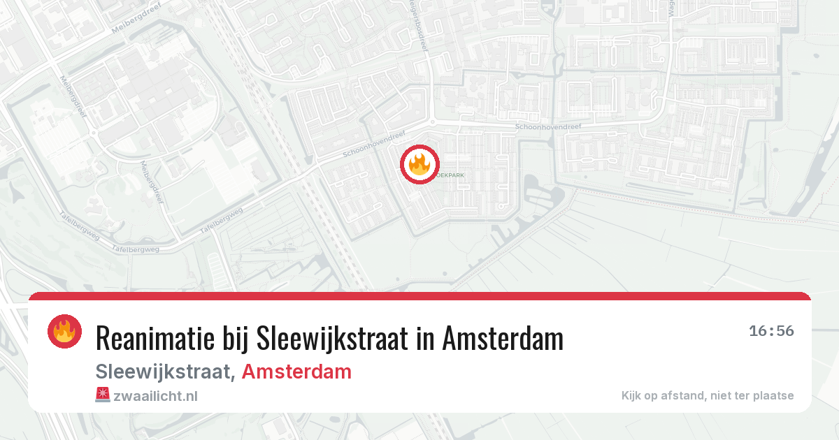 Reanimatie bij Sleewijkstraat in Amsterdam — 1 jul 2026