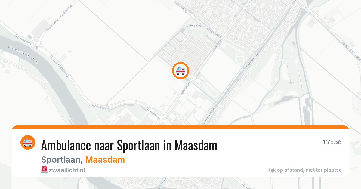 Ambulance naar Sportlaan in Maasdam — 27 mei 2026