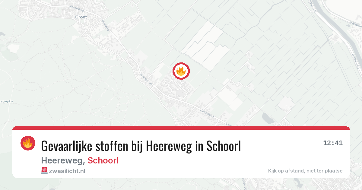 Gevaarlijke stoffen bij Heereweg in Schoorl — 7 jul 2026