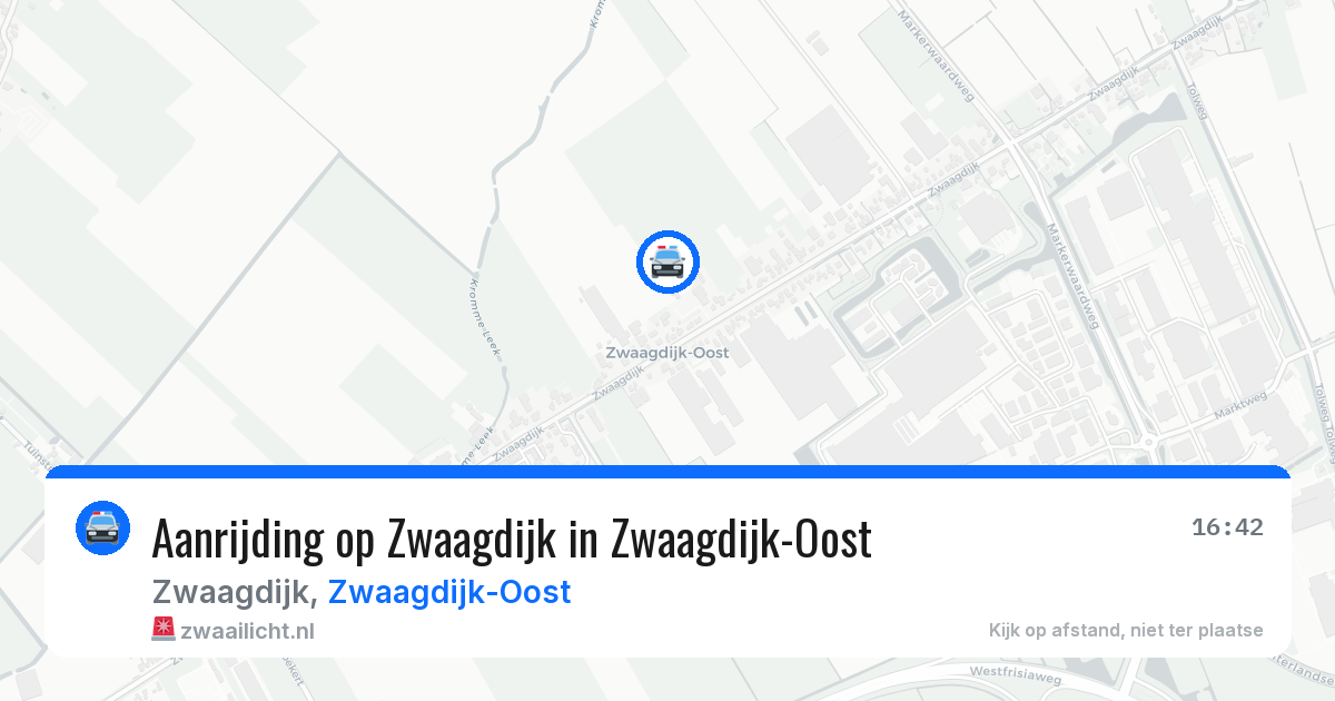 Aanrijding op Zwaagdijk in Zwaagdijk-Oost — 22 jun 2026