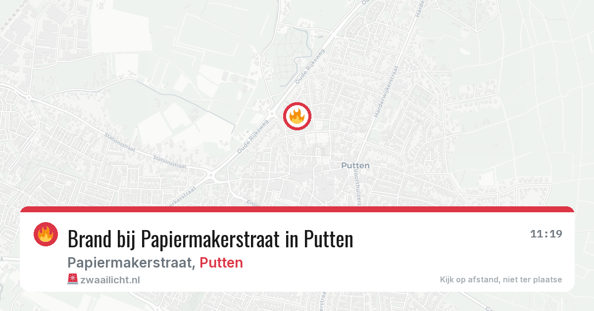 Brand bij Papiermakerstraat in Putten — 19 jul 2026