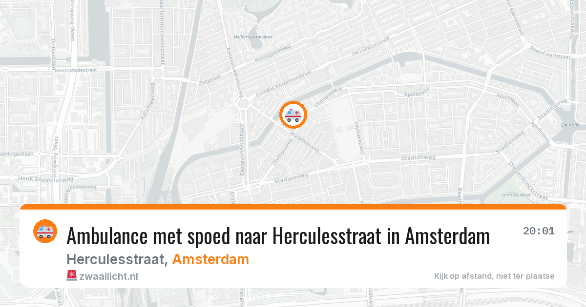 Ambulance met spoed naar Herculesstraat in Amsterdam — 31 jul 2026