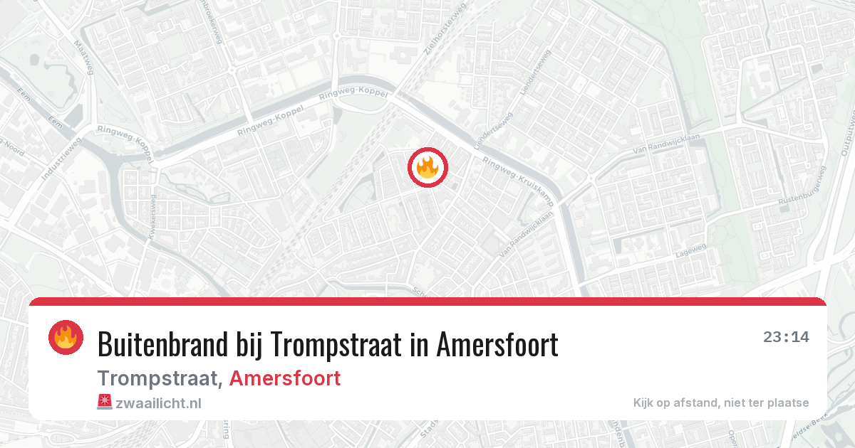 Buitenbrand bij Trompstraat in Amersfoort — 28 apr 2026