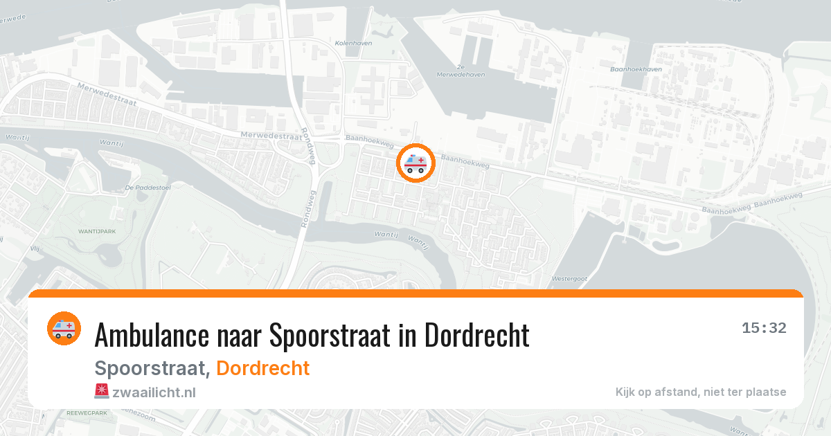 Ambulance naar Spoorstraat in Dordrecht — 28 jul 2026