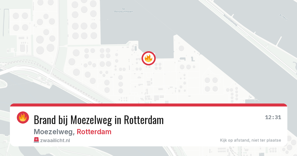 Brand bij Moezelweg in Rotterdam — 31 mei 2026