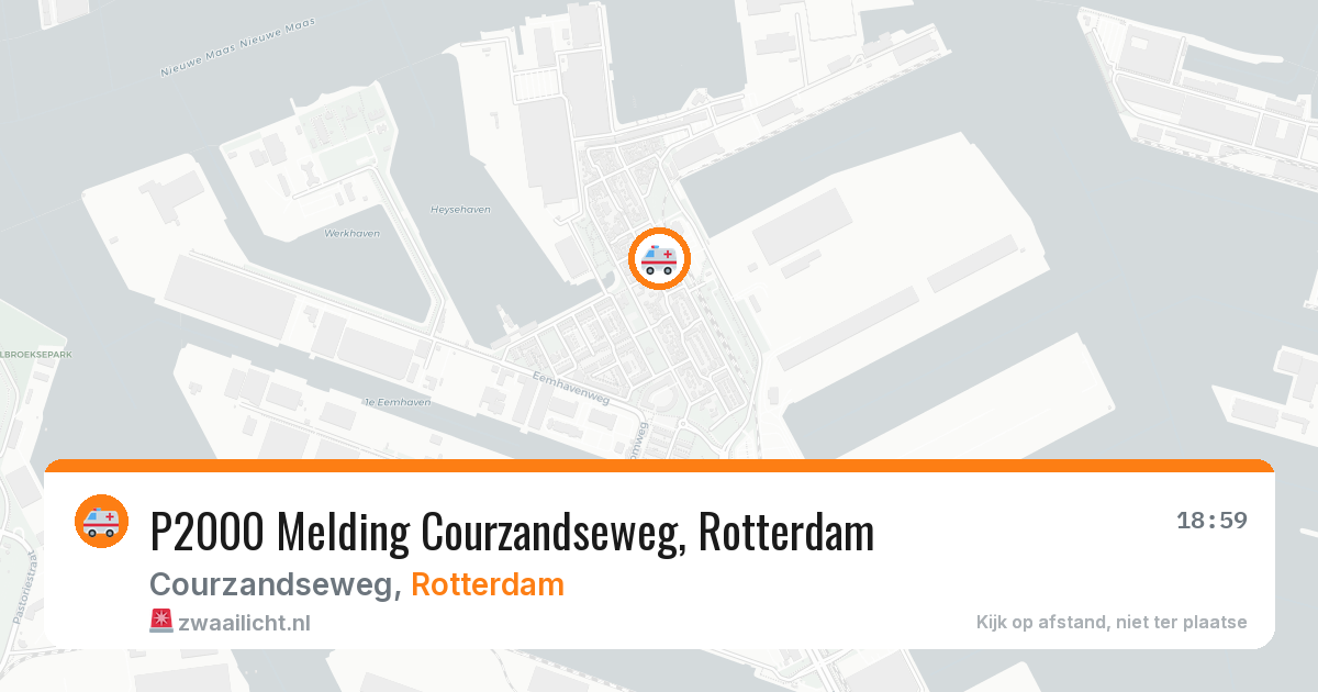 P2000 Melding Courzandseweg, Rotterdam — 8 feb 2026