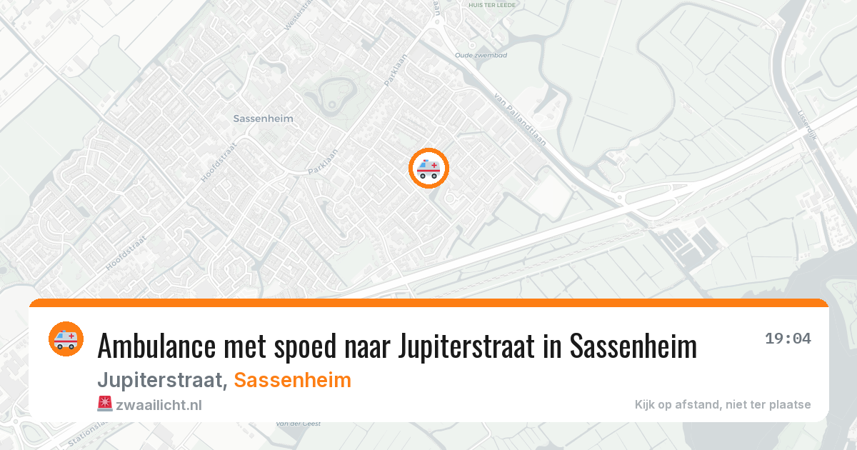 Ambulance met spoed naar Jupiterstraat in Sassenheim — 20 mei 2026