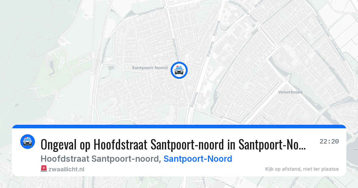Ongeval op Hoofdstraat Santpoort-noord in Santpoort-Noord — 6 aug 2026