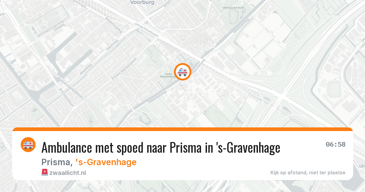 Ambulance met spoed naar Prisma in 's-Gravenhage — 17 apr 2026