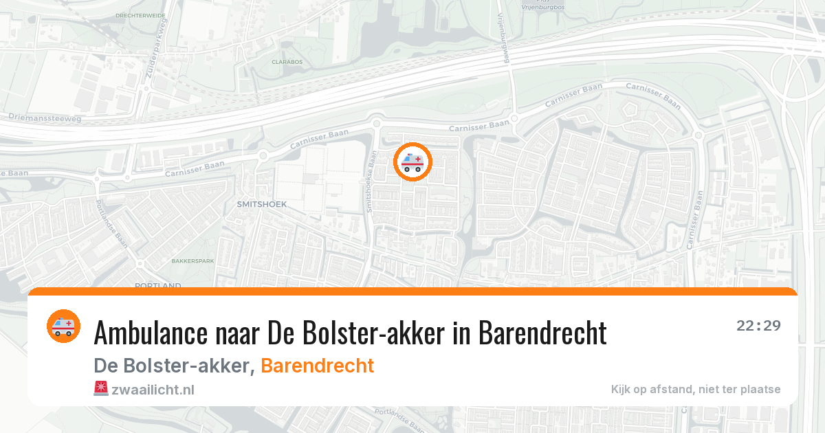 Ambulance naar De Bolster-akker in Barendrecht — 7 jul 2026