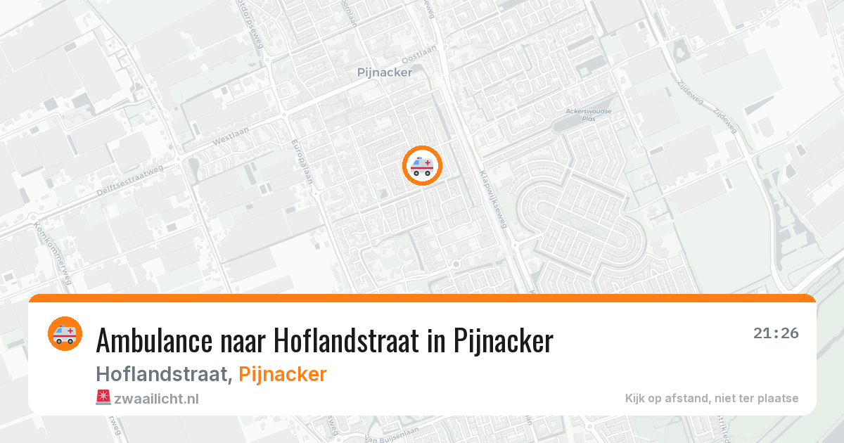 Ambulance naar Hoflandstraat in Pijnacker — 27 jul 2026