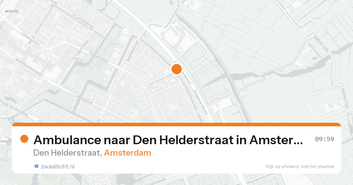 Ambulance naar Den Helderstraat in Amsterdam — 16 aug 2026