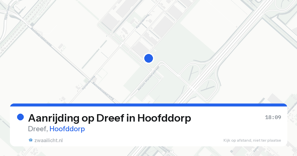 Aanrijding op Dreef in Hoofddorp — 25 aug 2026