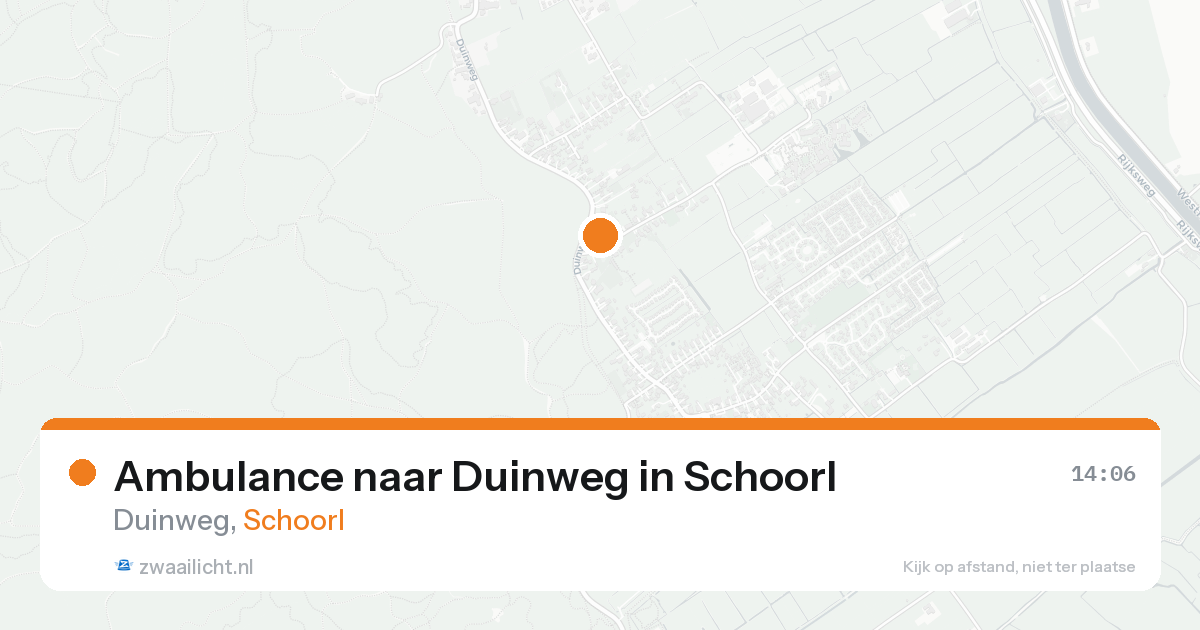 Ambulance naar Duinweg in Schoorl — 20 aug 2026