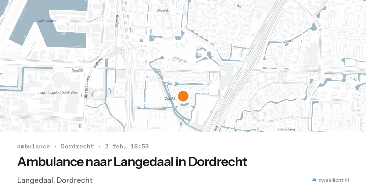 Ambulance naar Langedaal in Dordrecht — 2 feb 2026