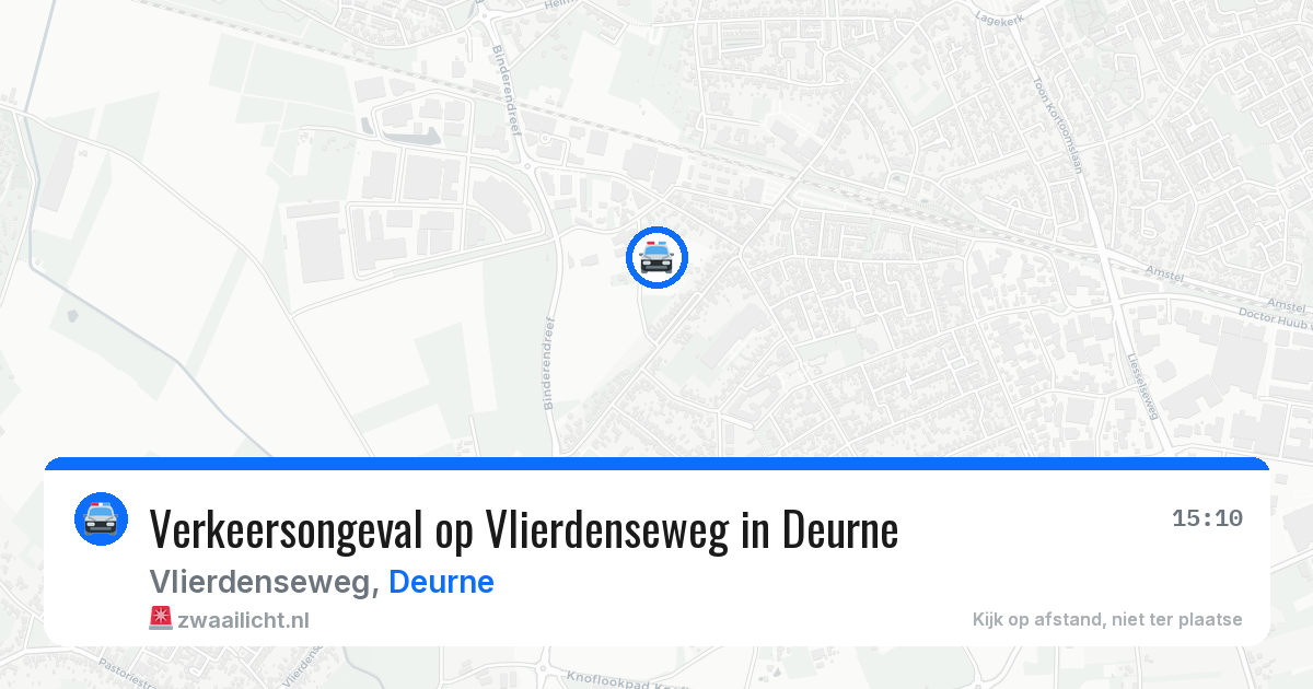 Verkeersongeval op Vlierdenseweg in Deurne — 7 mrt 2026