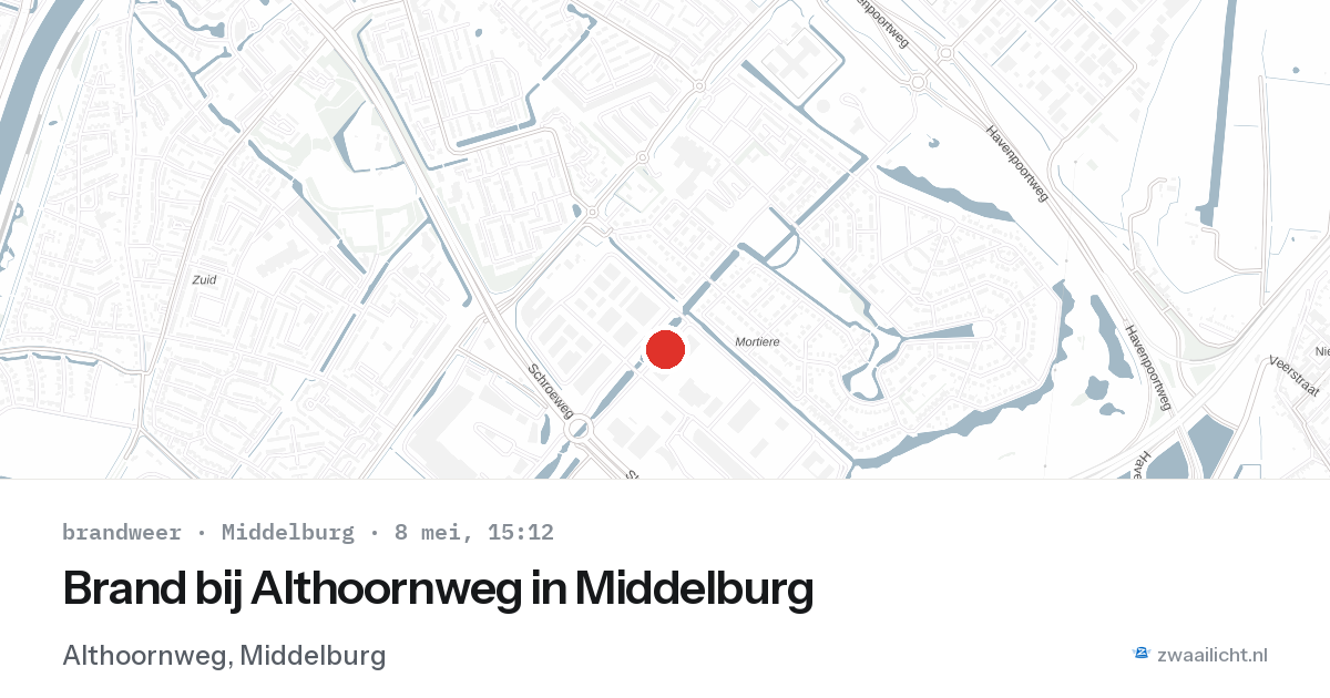 Brand bij Althoornweg in Middelburg — 8 mei 2026