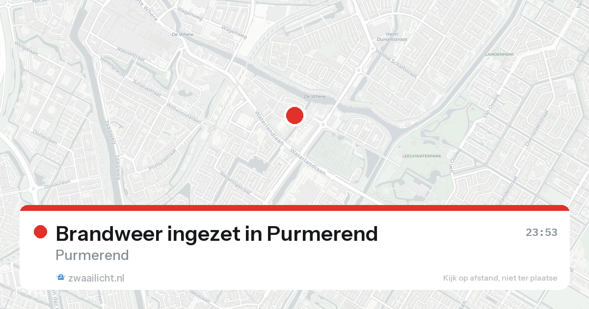 Brandweer ingezet in Purmerend — 1 feb 2026 | 🚨 Zwaailicht.nl