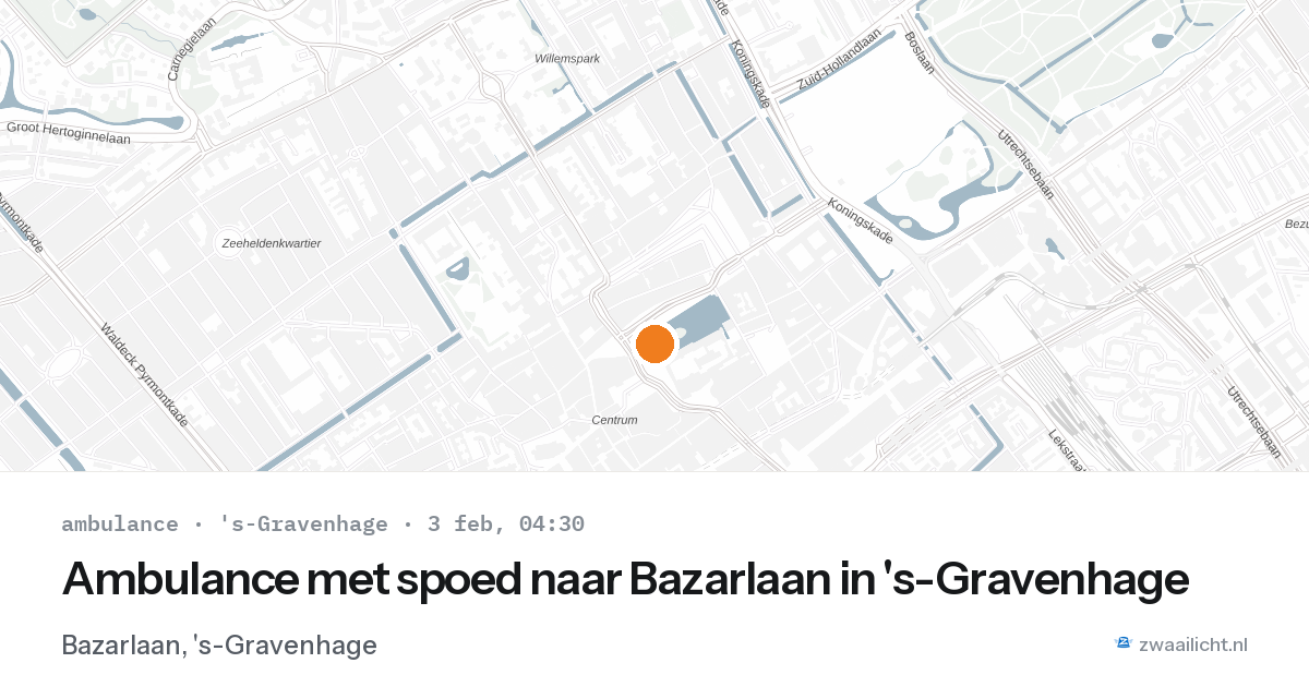 Ambulance met spoed naar Bazarlaan in 's-Gravenhage — 3 feb 2026
